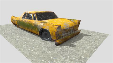3d Model And Textured Of Old Rusty Car 3d Model By Dipansu Sahu