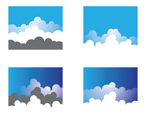 Blue Sky With Cloud Background Logo Set 1108328 Vector Art At Vecteezy