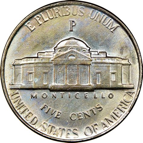 1944 P 5c Ms Jefferson Five Cents Ngc