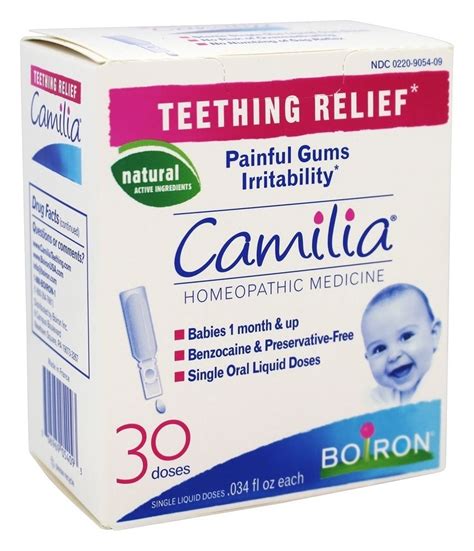 Boiron Camilia Homeopathic Medicine For Teething Relief 30 Doses