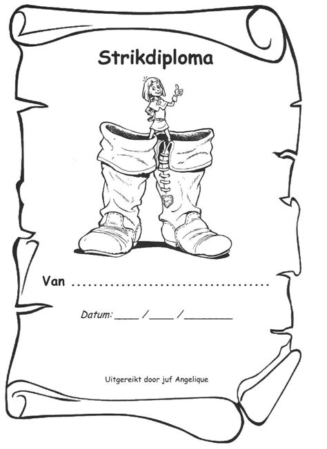 Strikdiploma Knutselen thema kleding, Sprookjes, Sprookjesboom