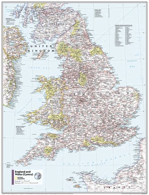 National Geographic England And Wales Wall Map Classic 40 Off