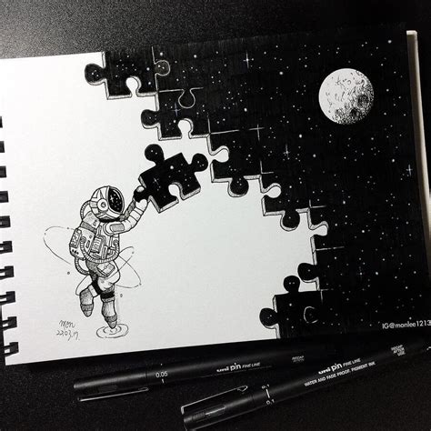 Space Art Drawing Easy Stay Wild Moon Child🌙 Bodaswasuas