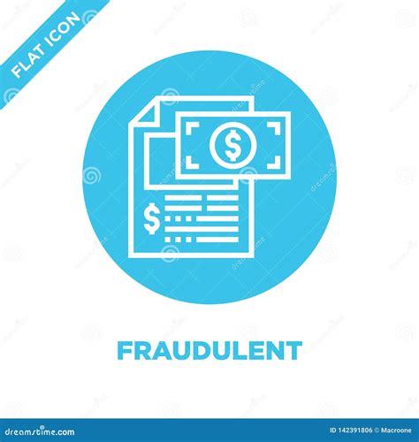 Fraudulent Icon Vector From Corruption Elements Collection Thin Line