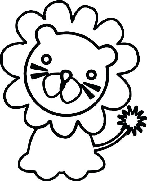 Cute Baby Lion Coloring Coloring Pages