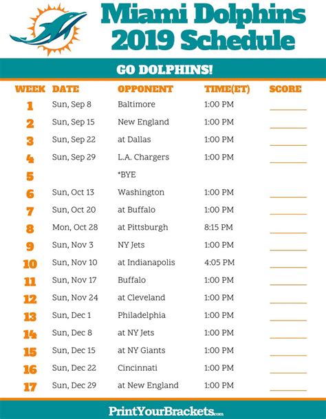 Miami Dolphins Schedule 2022 2023 2023 Calendar