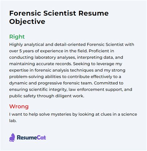 Top 16 Forensic Scientist Resume Objective Examples