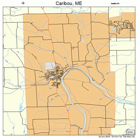 Caribou Maine Street Map 2310565