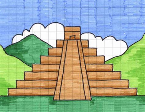 How To Draw Mayan Temple At How To Draw