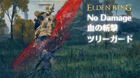 Elden Ring｜血の斬撃 ツリーガード戦｜血の打刀｜nodamage Youtube