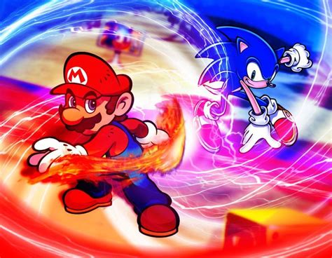 Edit Worlds Collide Mario Vs Sonic By Megamario2001 On Deviantart