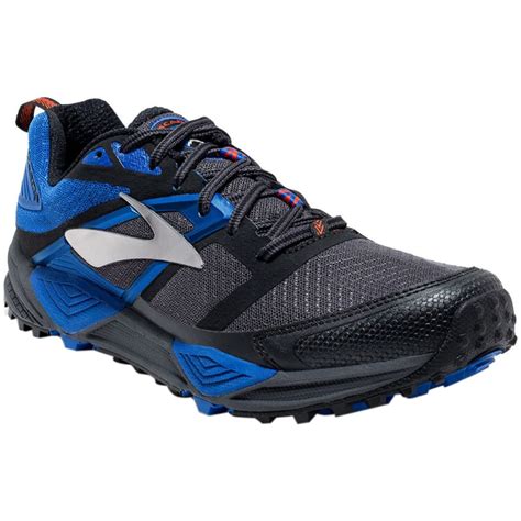Brooks Mens Cascadia 12 Trail Running Shoes Anthraciteelectric Blue