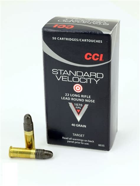 Cci 22lr Standard Velocity 40gr 1070fps Ammunition Qty 50 Pack Hvtm