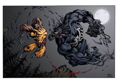 Wolverine Vs Venom Colored By Gibsonquarter27 On Deviantart
