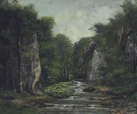 Gustave Courbet French 1819 1877 Le Ruisseau De Plaisir Fontaine