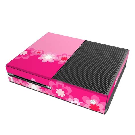Microsoft Xbox One Skin Retro Pink Flowers Decalgirl