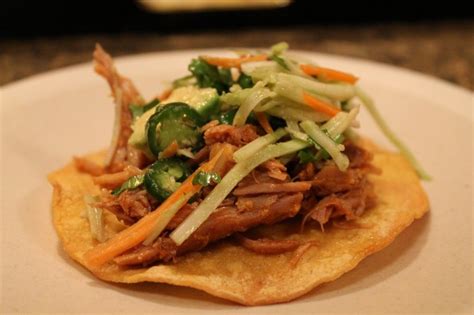 I cooked on low for 5 hours and it temped at 190 so it was a little dry. healthy and low calorie pork tenderloin baked tostadas (With images) | Healthy recipes, Healthy ...