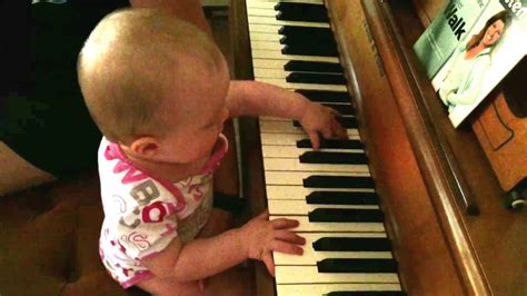 9 Month Old Baby Playing Piano Youtube