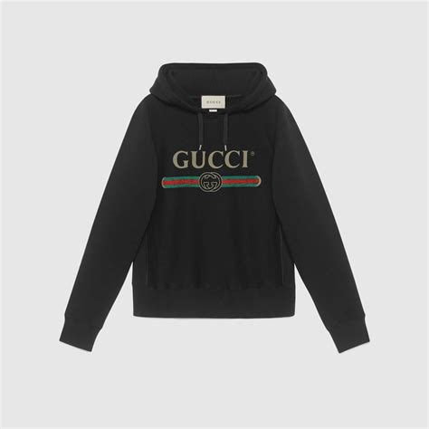 Shop The Hooded Cotton Sweatshirt With Gucci Logo By Gucci Alessandro