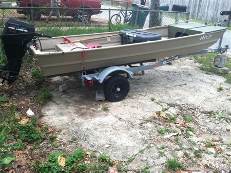 12 Ft Jon Boat With Trailer And 99 Hp Motor Faunaclassifieds