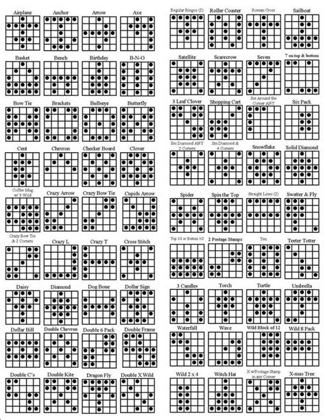 New And Different Ways To Call Bingo Games Bingo Patterns Bingo