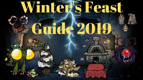 This guide will show you how to comfortably survive winters of any length, how to prepare for winter and what to do during winter. Don't Starve Together - Winter's Feast Guide 2019 - YouTube