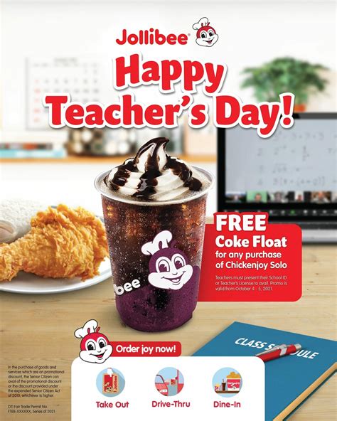 Jollibee Happy Teacher S Day FREE Coke Float Promo Deals Pinoy