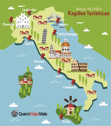 A occidente con el mar tirreno, el mar. Mapa da Itália: 9 regiões turísticas do país para conhecer