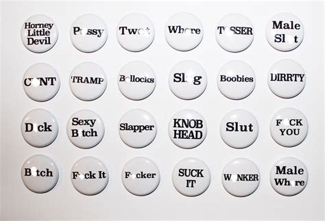 Mm Rude Naughty Swear Words Adult Button Badges Ebay