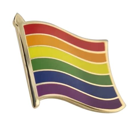 Rainbow Gay Pride Flag Lgbtq Enamel Flag Lapel Pin For Clothes Bag