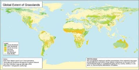 Global Extent Of Grasslands The Dry Utility