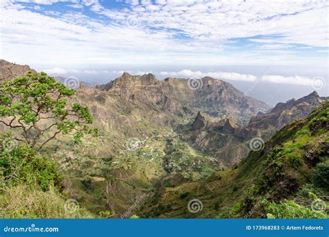 Mountains In Santo Antao Island Cabo Verde Stock Image Image Of