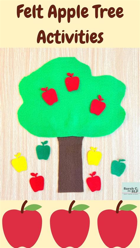 Felt Apple Tree Activities For Preschool Kindergarten And First Grade