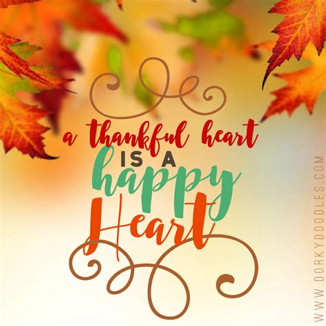 Motivational Monday: A Thankful Heart is a Happy Heart - Dorky Doodles