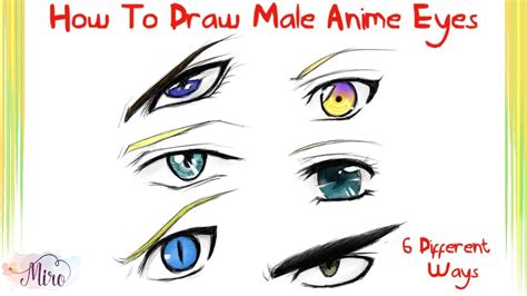 How To Draw Male Anime Eyes From 6 Different Anime Series Step By