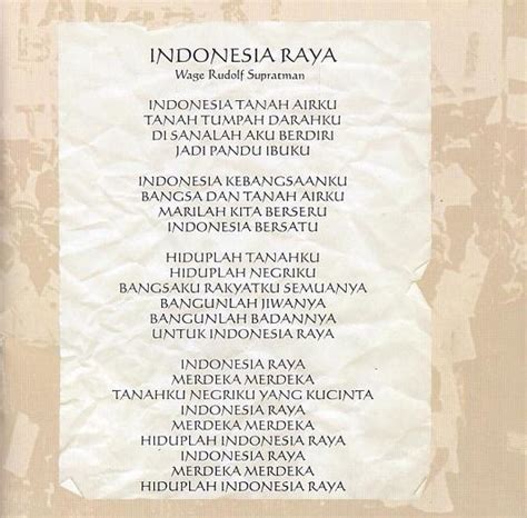 Teks Indonesia Raya Newstempo