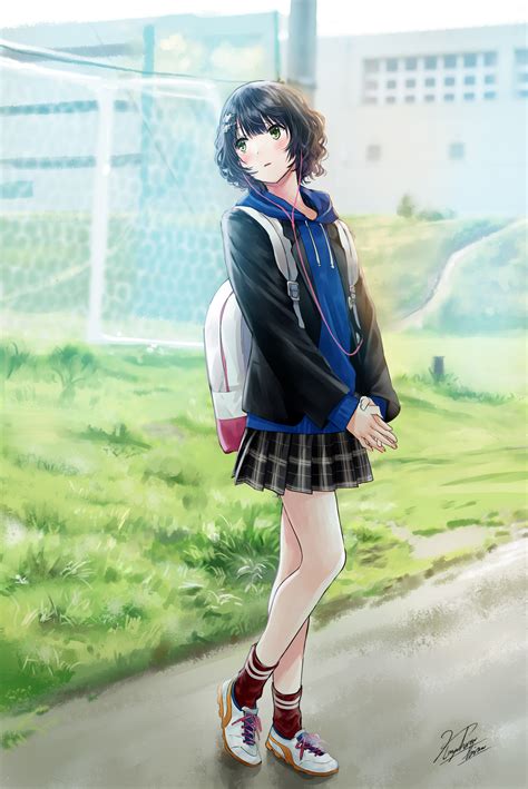429142 School Uniform Hirokazu Anime Girls Original C