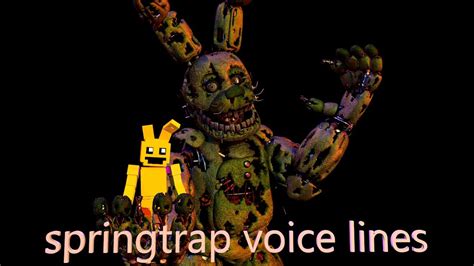 C4d Animation Springtrap Voice Lines Youtube