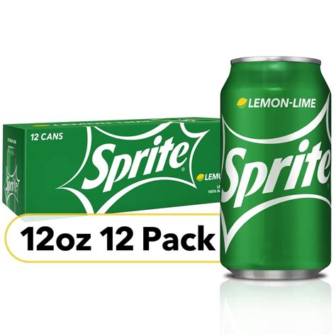 Sprite Lemon Lime Soda Soft Drinks 12 Fl Oz 12 Pack