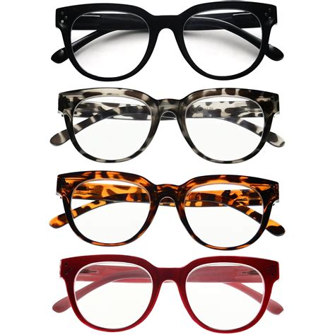4 pack oversize reading glasses for women stylish readers r9110
