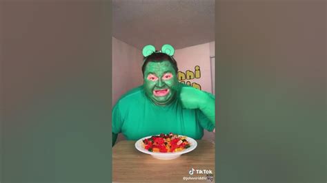 Fat Guy Devours Gummy Bears Youtube