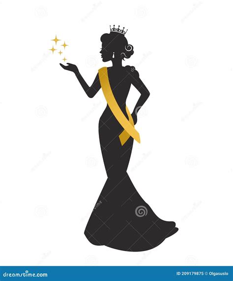Beauty Queen Silhouette Stock Vector Illustration Of Symbol 209179875