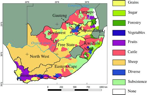 Agricultural Regions Of South Africa And Provincial Breakdown Download Scientific Diagram