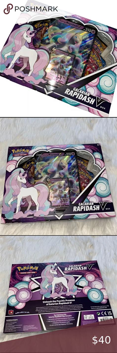 Pokemon Tcg Galarian Rapidash V Collection Box Pokémon Tcg