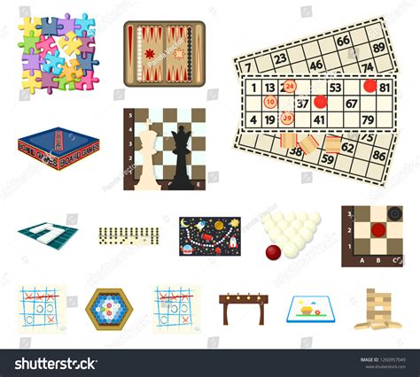 Board Game Cartoon Icons Set Collection Stock Vector Royalty Free