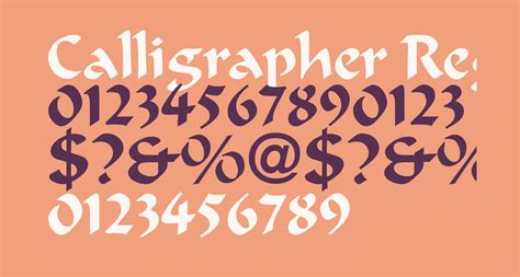 Calligrapher Regular Free Font What Font Is