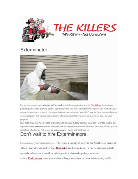 Ppt Exterminator Portland Powerpoint Presentation Free Download Id