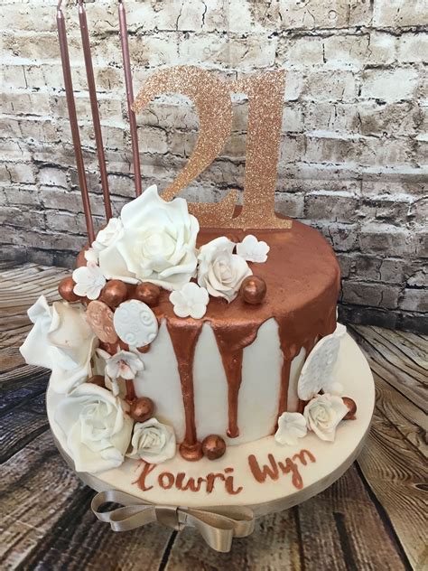 Birthdays come and birthdays go. Pin by Keiara on art (With images) | 21st birthday cakes, Birthday cake roses, Rose gold cake