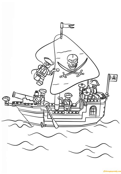 Lego Pirate Ship Coloring Page - Free Coloring Pages Online