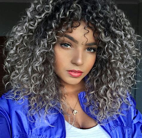 cool black to silver ombre curly hair mesintaip buruk
